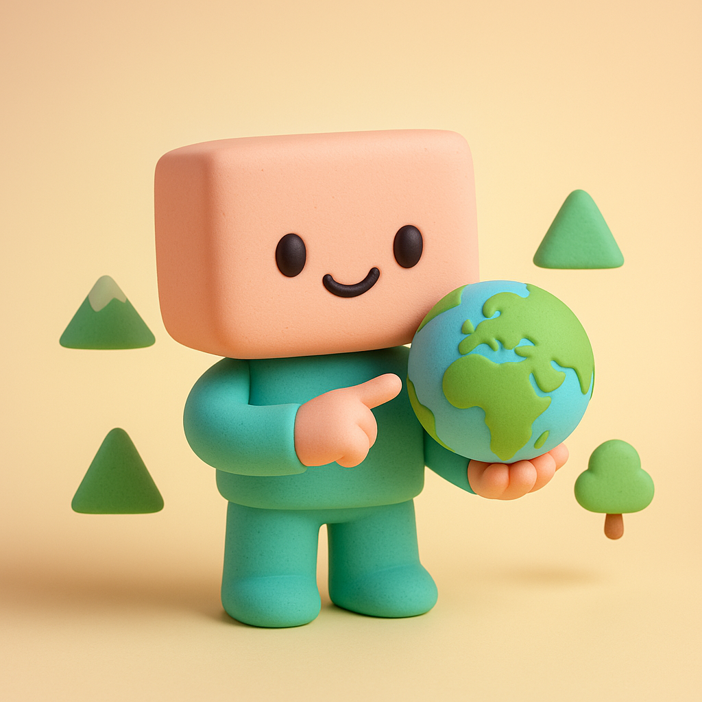 Mascotte explorer le monde
